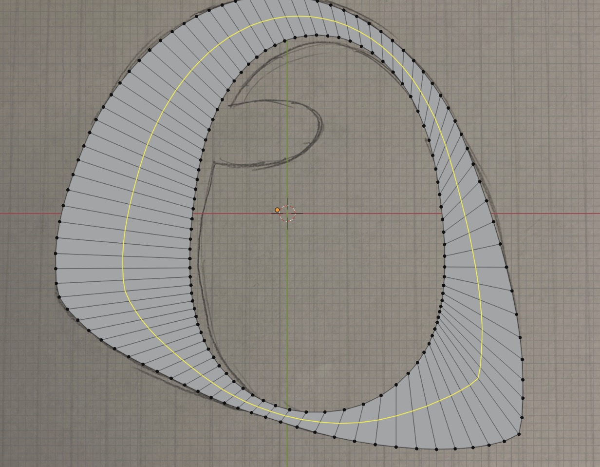 Loop around the donut, but there is a gap towards the bottom