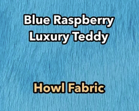Blue raspberry luxury teddy from Howl Fabric