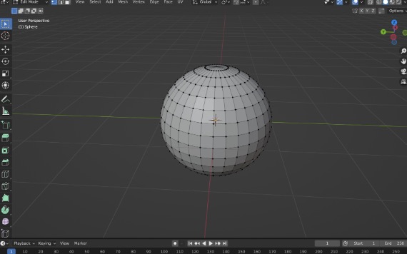 Sphere in edit mode