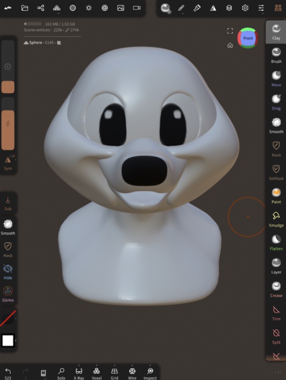 Black nose has been added