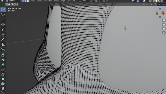 Base in blender. Mesh is very dense