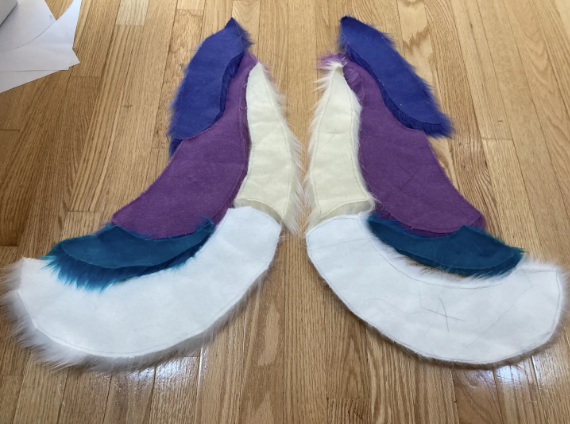 All markings cut out and placed together