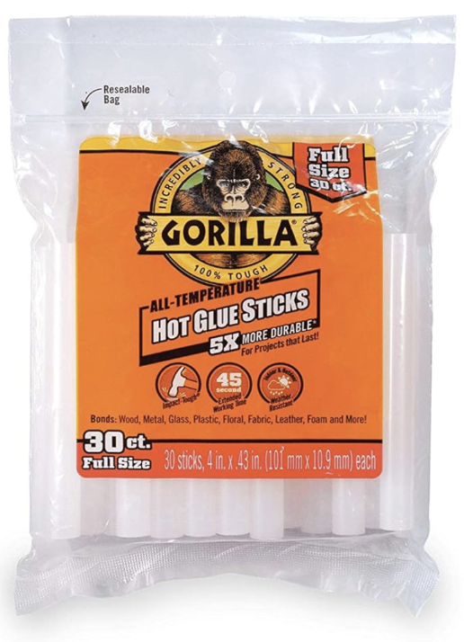 30 count of hot glue gun sticks